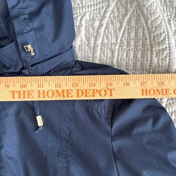 INTL DETAILS Anorak Hooded‎ Rain Jacket Medium Zip Closure Drawstring Waist Mesh - Picture 12 of 12